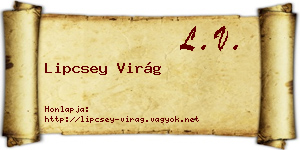 Lipcsey Virág névjegykártya